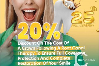 20% Discount On The Cost Of A Crown Following A Root Canal Therapy